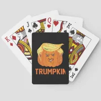 Halloween Pumpkins Funny Trumpkin Poker Cards