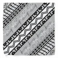 Southwestern Jackrabbit and Geometric Patterns Bandana