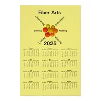 Calendar - Fiber Arts Yarn Balls 2025 Poster