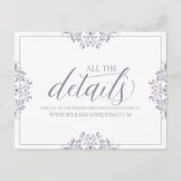 Wedding Details / Info Card | Nadine (Lavender)