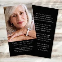 Simple Modern Photo Funeral Prayer Card