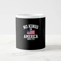 No Kings In America USA Flag Retro Cool Style Giant Coffee Mug