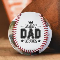 Best Dad Ever 2 Photo Personalized Message  Baseball