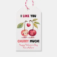 I Like You Cherry Much Classroom Valentine's Day Gift Tags