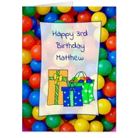 Huge Birthday Card Ball Pit Boy's Birthday Theme