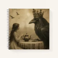 Raven and Child Tea Party Spiral Notebook