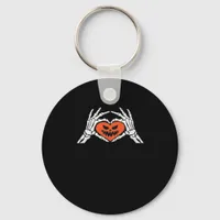Skeleton Hands A Spooky Halloween Heart Classic Keychain