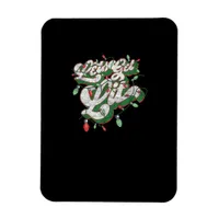 Let's Get Lit - Funny Drinking Christmas Light Gra Magnet