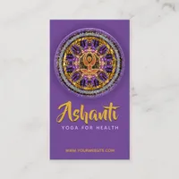 Yoga Goddess Mandala Teal Business Card