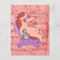 Hippie Hedgehog Postcard