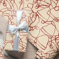 Santa Hat Jumble An Elegant Understated Christmas  Wrapping Paper