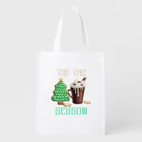 Tis The Season Christmas Grocery Bag