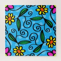 Abstract Floral Advanced Level Jigsaw Puzzle