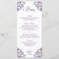 Elegant Wedding Menus | Nadine (Plum / Purple)