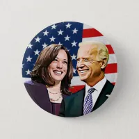 President Biden and VP Harris 2024 Election Button