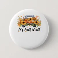 It’s Fall Y’all Pumpkin Autumn Tree Hello Fall Wom Button