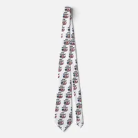 New York Picture and USA Flag Text Neck Tie