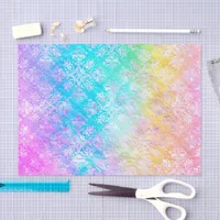 [Rainbow Damask] Elegant Colorful Soft Pastels Tissue Paper