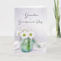Grandparents Day for Grandma White Daisies in Jar Card