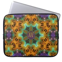 Monogram Golden Purple Magic Star Notebook Laptop Sleeve