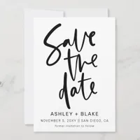 Simple Handwritten Calligraphy Save the Date