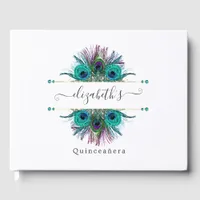 Vintage Peacock Fantasy Quinceañera Guest Book