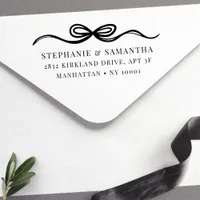 Simple Elegant Hand Drawn Bow Self-inking Stamp