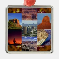 Arizona Desert Collage Metal Ornament