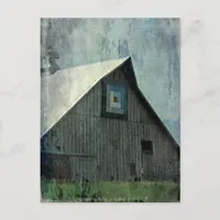 Barn Quilt Grunge Postcard