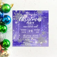 Sparkly Purple Winter Corporate Christmas Party Invitation