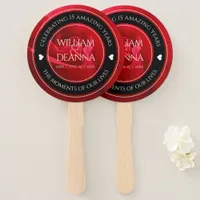 Elegant 15th 26th 36th Rose Wedding Anniversary Hand Fan