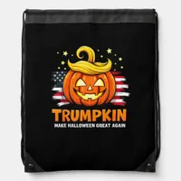 Trumpkin Make Halloween Great Again Funny Pumpkin Drawstring Bag