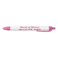 Maid of Honor Pink Mustache Pen