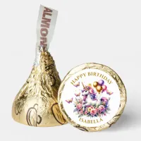 Pretty Pink, Purple and Gold Unicorn Birthday  Hershey®'s Kisses®