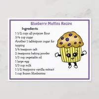 Blueberry Muffins Recipe Card