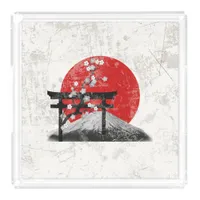 Flag and Symbols of Japan ID153 Acrylic Tray