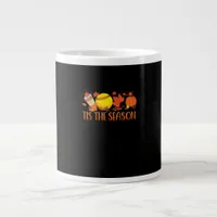 Tis Season Pumpkin Spice Latte Halloween Fall Coff Giant Coffee Mug