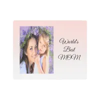 Mother best mom rose gold photo metal print