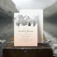 Mountain Landscape Bridal Shower Blush ID787 Invitation