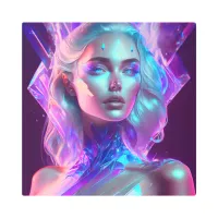 Gorgeous Ai Art Pretty Icy Glass like Woman