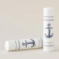 Blue Wave Anchor Wedding Navy/Wht ID836 Lip Balm