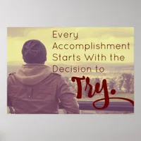 Motivational Poster to "Try"