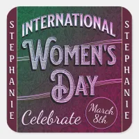 International Women's Day Square Sticker