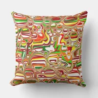 Retro Bubbles Digital Art  Outdoor Pillow