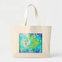 Colorful Tiger Large Tote Bag