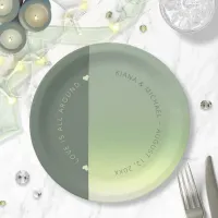 Mood Gradient Wedding Spring Meadow ID741 Paper Plates