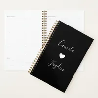 Minimalist Script Elegant Black and White Wedding Planner