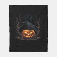 Caw-F's Spooky Pumpkin Halloween Classic Fleece Blanket