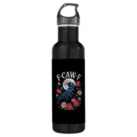 F-Caw-F Crow Gothic Raven Caw Caw For Halloween  Stainless Steel Water Bottle
