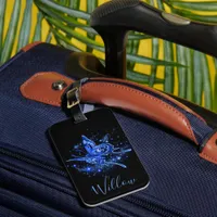 Personalized Lunar Moth Luggage Tag